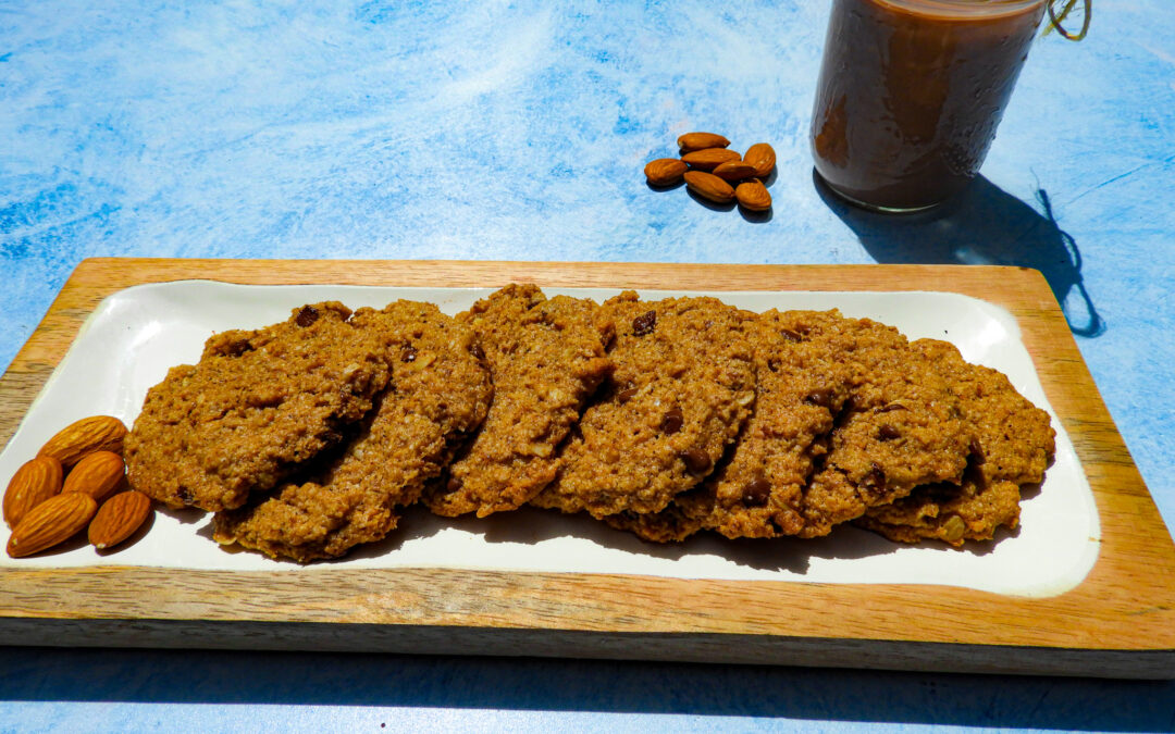 Chewy Chocolate-Almond Vegan Cookies